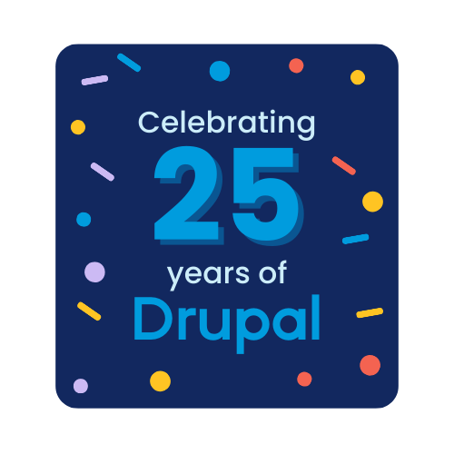 Celebrate 25 years of Drupal - with a dark background