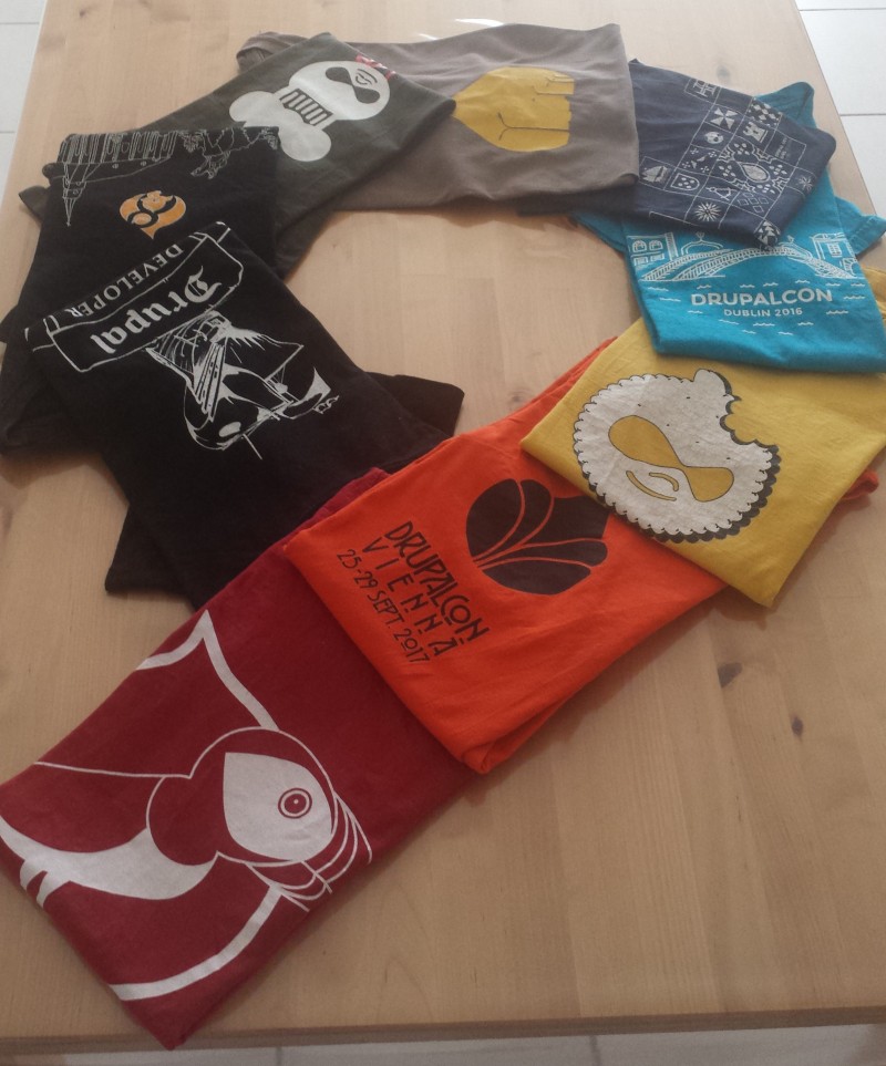9 made of Drupal t-shirts