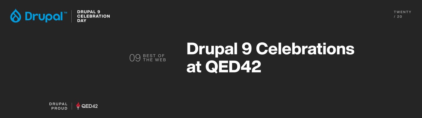 Drupal 9 launch celebrations at QED42